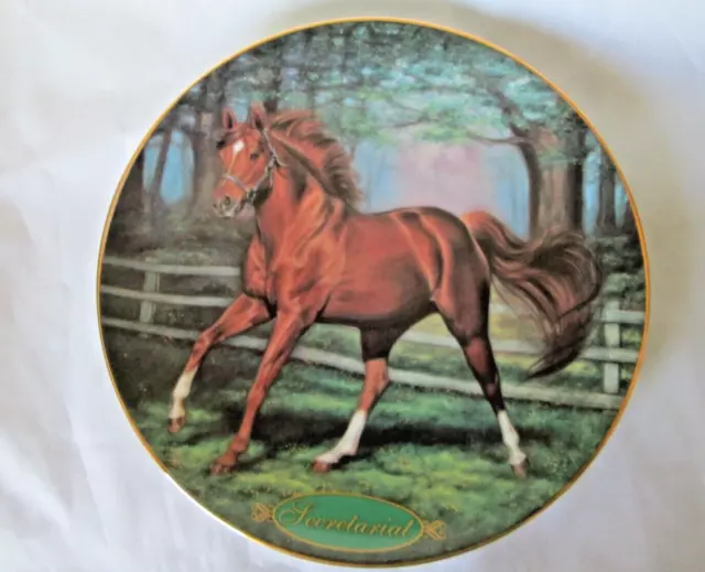 Horse Plate Secretariat Champion Thoroghbred Danbury Mint 1995