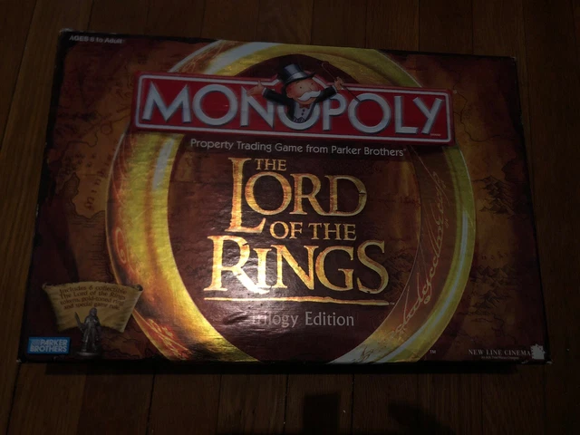 Monopoly Le Seigneur Des Anneaux - Édition Trilogie - Hasbro - Occasion Complet (plastique, Carton, Papier)