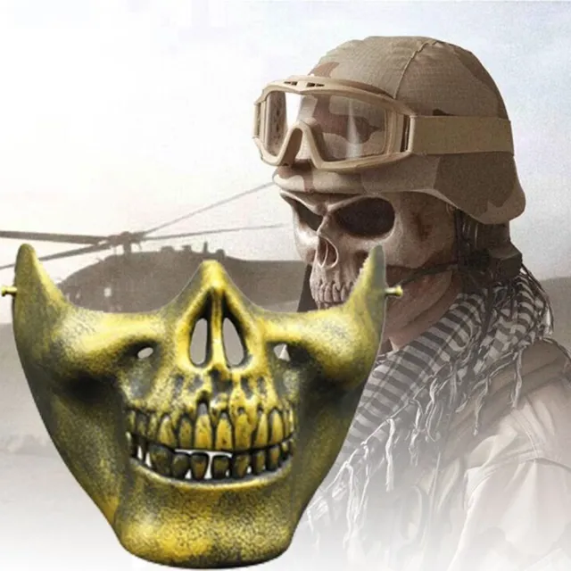 Accessories For Warrior Skeleton Mask Skull Mask Half Face Mask Cosplay Mask