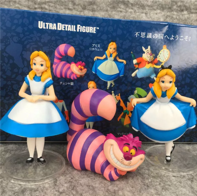 3PCS/Set Disney Alice in Wonderland Action Figures Toy Playset Christmas Gift