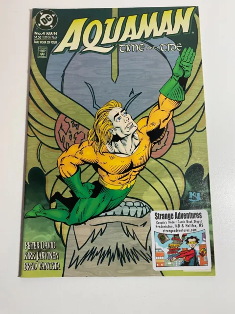 DC Aquaman Time and Tide No.4 Mar 94 Part Four of Four Sticker on Cover VG