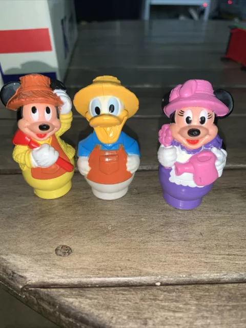 Vintage Disney Arco Play Mickey Mouse Minnie Mouse Donald duck lot of 3 1986