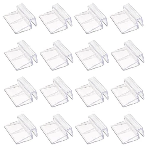 16 PCS 6mm Acrylic Aquarium Cover Clip, Clear Fish Tank Glass Cover Clip