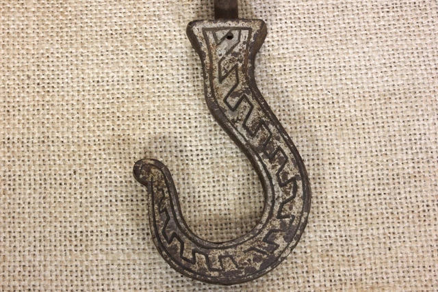 old Ceiling Plant Hook chandelier bird cage hanger 11 1/4" rustic nickel vintage 4