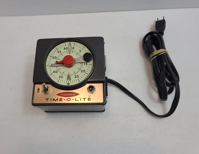 Temporizador de cuarto oscuro industrial profesional Time-O-Lite modelo P-72 prueba funciona