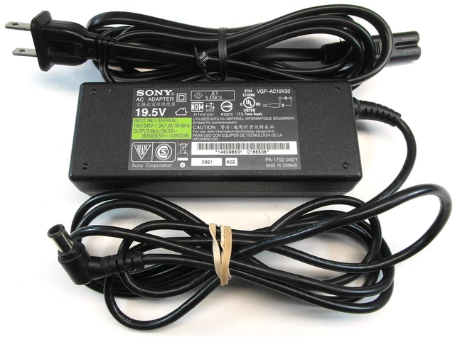Genuine Sony Laptop Charger AC Adapter Power Supply VGP-AC19V33 19.5V 3.9A 76W