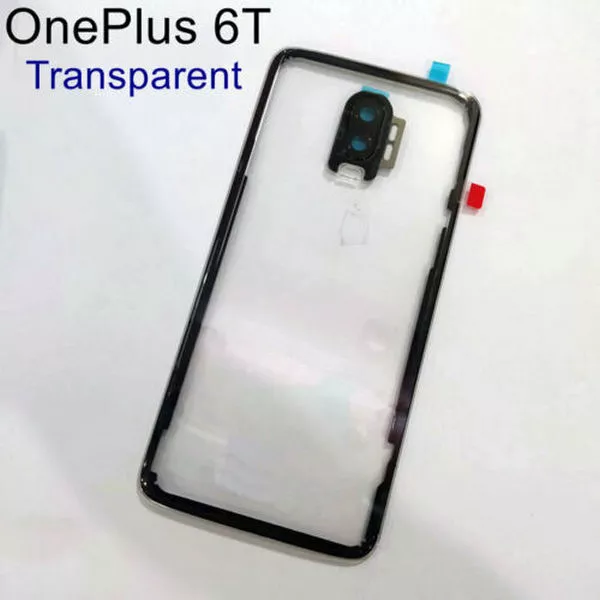 Für Oneplus 6 OnePlus 6T Transparent Glass Battery Back Door Cover Replacement