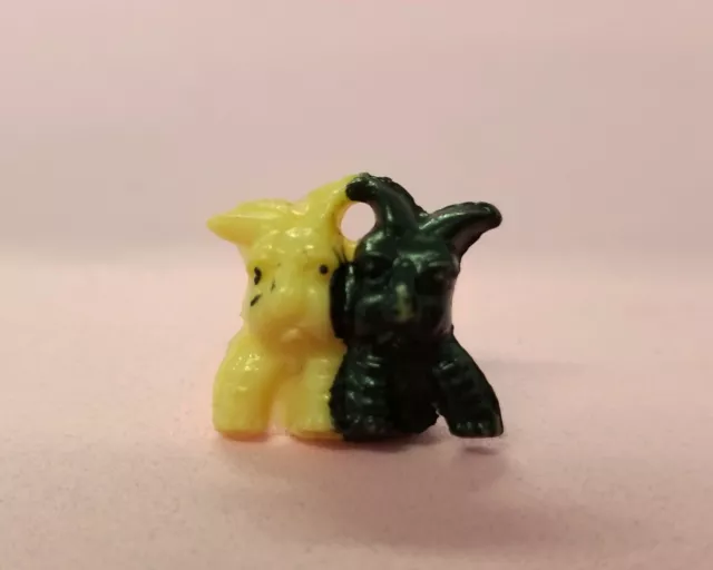 Vintage Celluloid SCOTTIE Scotty DOG CHARM black & white Terriers or Yorkies