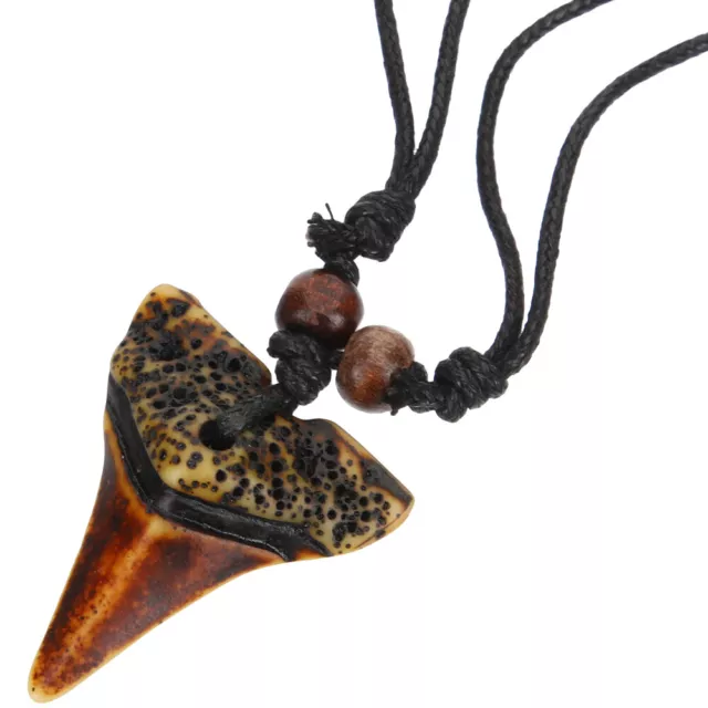 Shark Teeth Pendant Neck Chain Men Necklace Vintage Shark Tooth Pendant Necklace