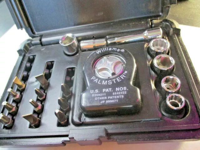 Williams Super Palmster Kit Super P Promo Set 3/8" Ratchet w/ Sockets & Bits USA