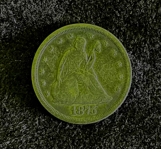 1875-S TWENTY CENT PIECE 20c. — NICE VG CIR ( mintage of 1,155,000)