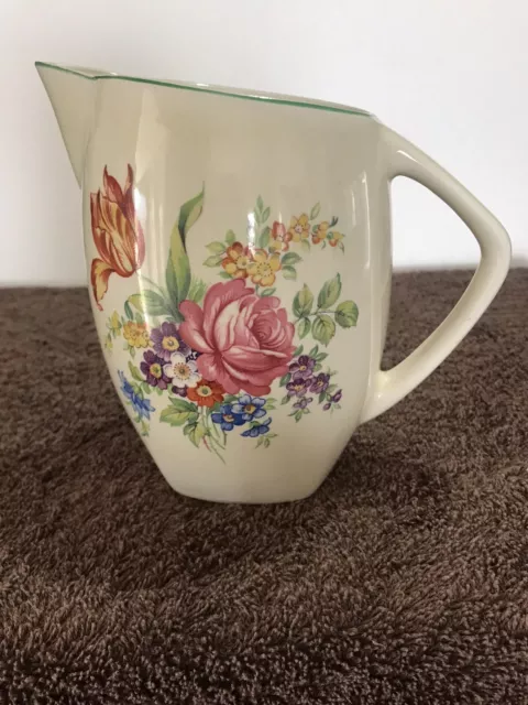 Lord Nelson ware Elijah Cotton Ltd Milk Jug Flowers. 15cm  High