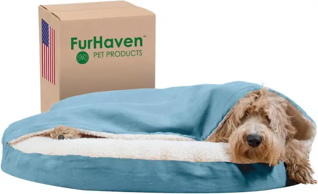 Furhaven Cozy Pet Beds for Small, Medium, and Large Dogs and Cats - Snuggery Ho
