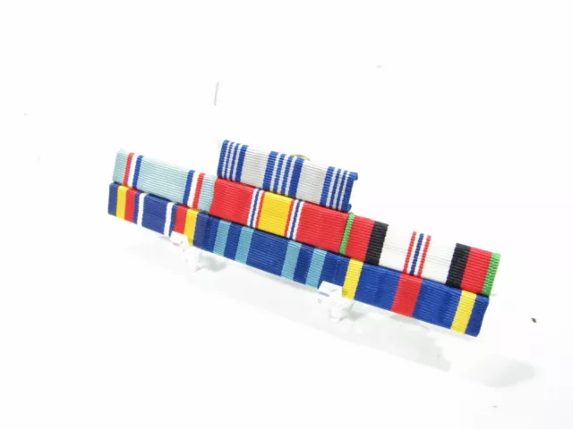 New Air Force USAF 7 Ribbon Rack Medal Bar Achievement Afghanistan GC 2B2