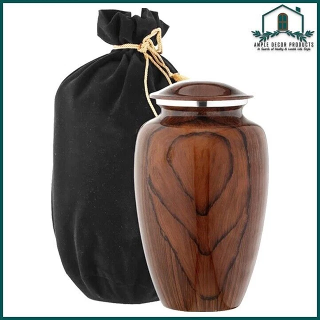 Urne di cremazione in legno per ceneri umane, urna per adulti con borsa in...