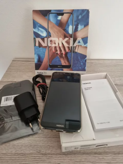 Nokia 7.1 - 32GB - Hochglanz-Mitternachtsblau TA-1095 ohne SIM Lock