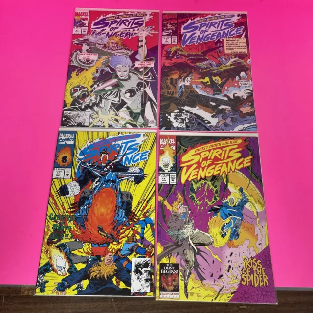 Ghost Rider & Blaze Spirits of Vengeance #4,#7,#10,#11 Comic Book Lot (4) Marvel