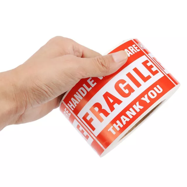 500 Pcs 3"x5" Fragile Stickers Handle With Care Warning Mailing Shipping Labels