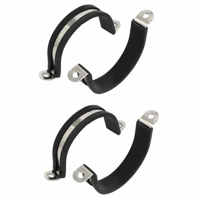 45mm Ø caoutchouc doublé en forme U acier inoxydable 304 clip tuyau serrage 4pcs