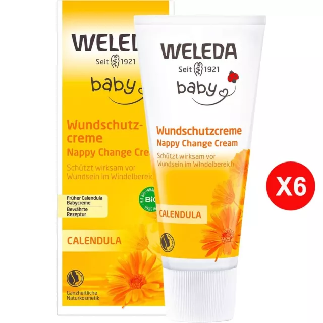 WELEDA Baby Calendula Wundschutzcreme  75 ml ,6 Stk| MHD 02/2023