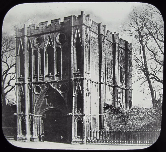Glass Magic Lantern Slide ABBEY GATEWAY BURY ST EDMUNDS C1890 PHOTO