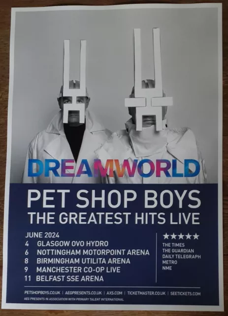 Pet Shop Boys - live music show 2024 promotional tour concert gig poster