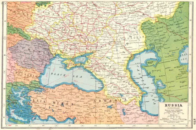 UKRAINE. Caucasus Romania Turkey Georgia Armenia Azerbaijan 1920 old map