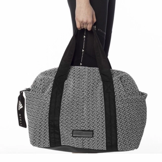 Adidas By Stella McCartney Shipshape Duffel Black and White Tweed With Shoebag