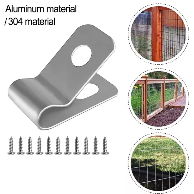Sturdy Mounting Clips for Durable Wire Fencing Solutions 200 Clips + 200 Screws