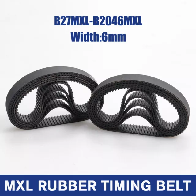 MXL Timing Belt Trapezoidal Tooth Width 6mm Closed Loop Rubber Belt B27-B2046