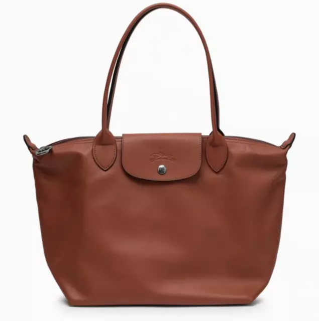 LONGCHAMP Le Pliage Xtra M Tote Bag In Cognac Leather Orig. $540 NEW 2