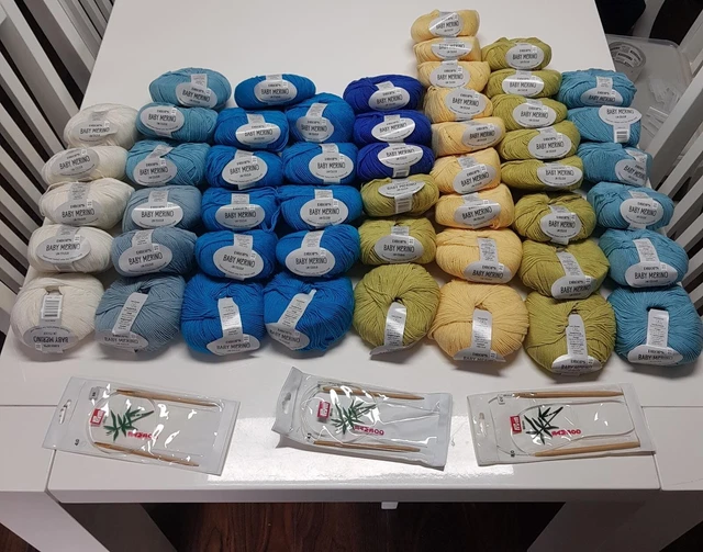 Wolle Baby Marino Neu Konvolut 100% Baumwolle Baby Wolle Neu