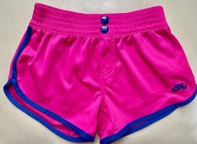 Nike SB Athletic Shorts Pink With Blue Trim Junior Girls - Size S