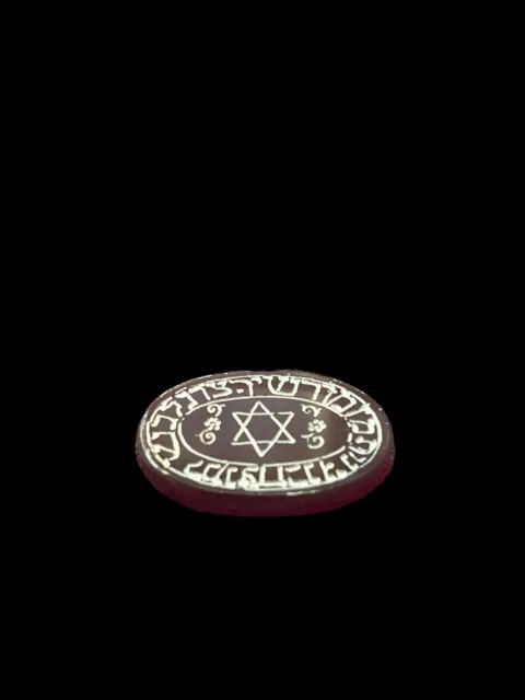 Hand Made Antique Engraved Carnelian Agate Stone Jewish Amulet King David Judaic 2