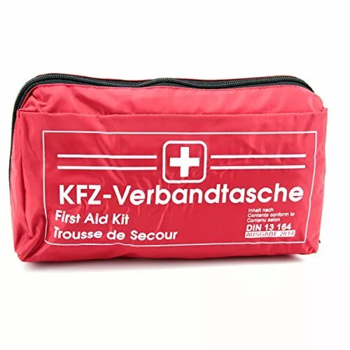 Trousse de Premiers Secours Voiture Verbandskissen Pansement Unfallset Rouge din