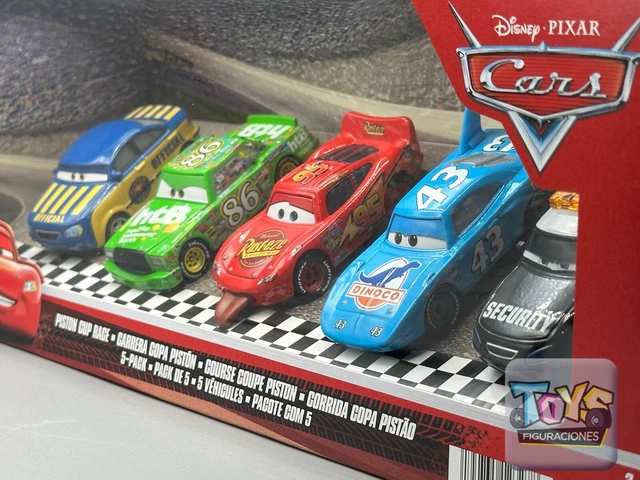 Disney Pixar Cars Piston Cup Race  5 Pack FINISH LINE McQUEEN, THE KING ,MARLON 3