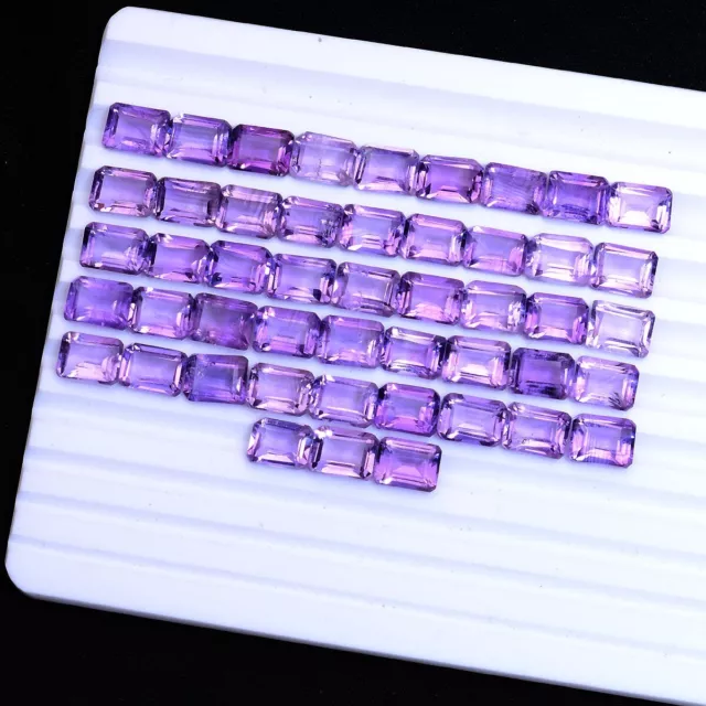 24 Stück Natürlich Amethyst Rich Lila 8mmx6mm Oktagon Schliff Top Qualität