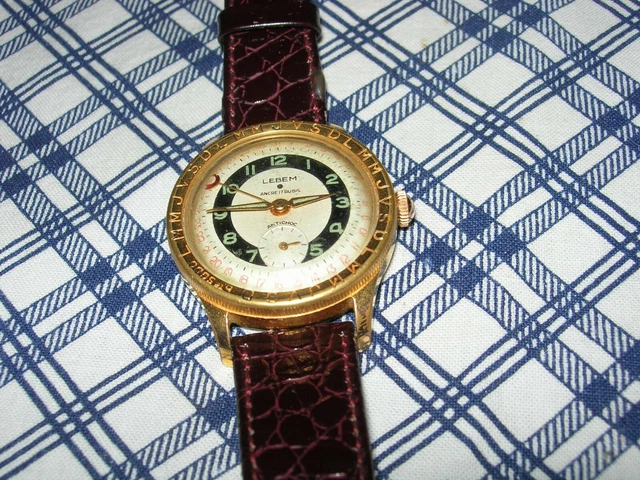 Montre Vintage Edolux Calendographe Des Années 1950 - Mécanique à Remontage Manuel