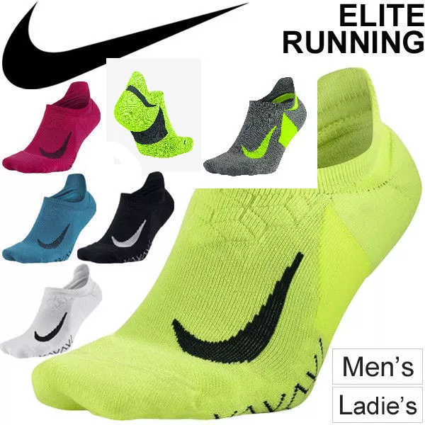 Nike Elite Cushioned No Show Running Training Gym Socks DRI-FIT Unisex