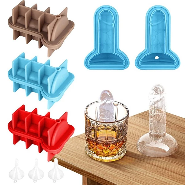 3 pz vassoi cubetti di ghiaccio in silicone scherzoso per festa addio al nubilato, divertente cubetto di ghiaccio Mo C5P7