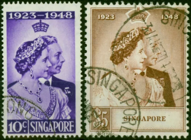 Singapore 1948 RSW Set of 2 SG31-32 Fine Used