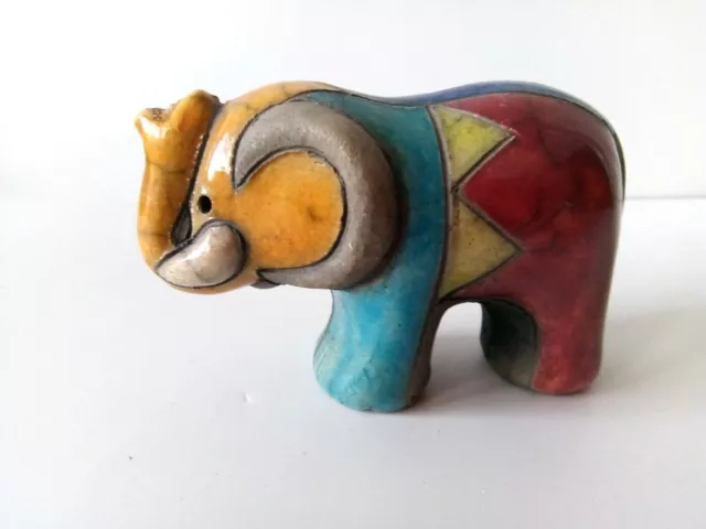 Vintage handgefertigte Elefantenfigur Made in South Africa Größe 4 Zoll x 2,5 Zoll