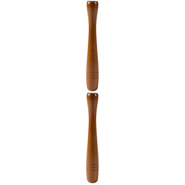 2 Pilon En Bois Pour Cuisine | Pilon à Ail Et Épices | Broyeur Cocktail | Naturel Et Antiadhésif