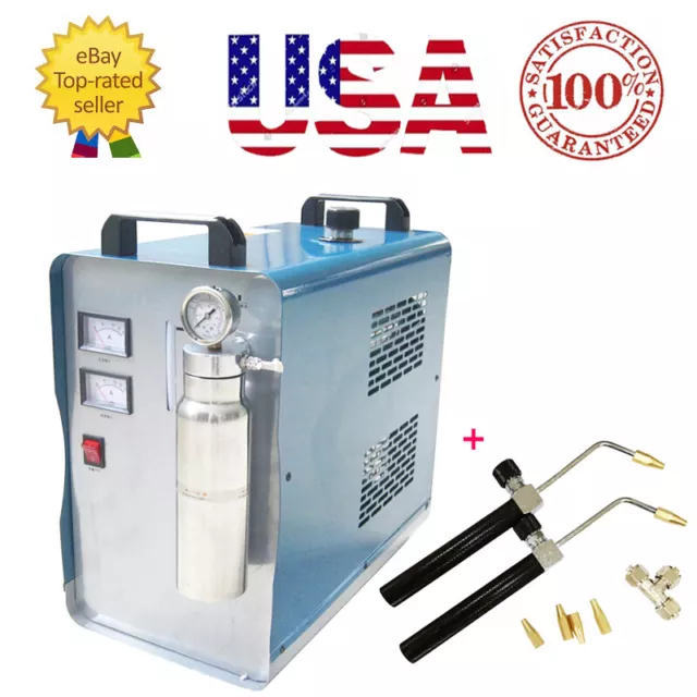 USA Stock 800W Oxygen Hydrogen HHO Gas Flame Generator + 2 Gas Torches