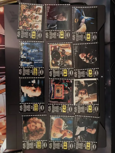 1992 Dynamic Batman Returns Movie Trading Card 20 Stickers Full Set
