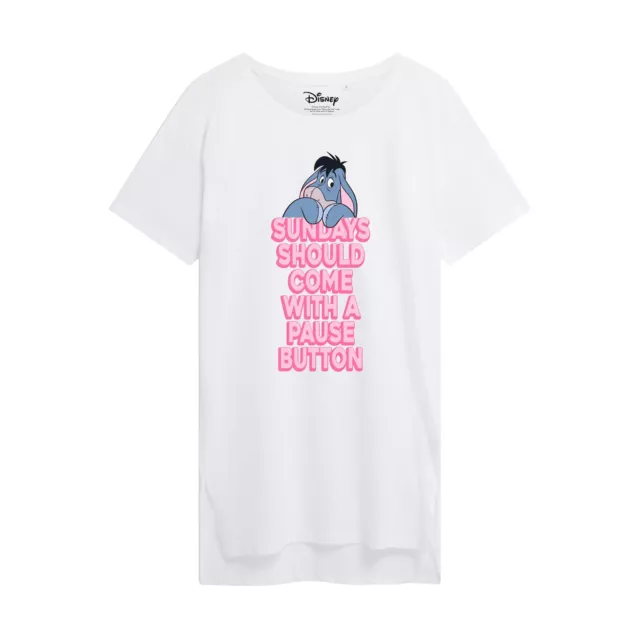 Disney Womens Sleep T-Shirt Winnie The Pooh Eeyore Sundays Top Tee S-XL Official