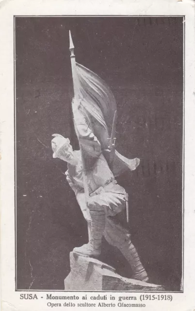 D3347) Susa Monumento Caduti In Guerra 1915 1918 Scultore Alberto Giacomasso