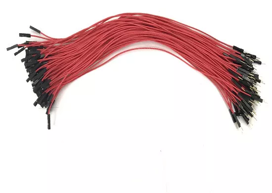 30pcs Dupont 2.54mm 1Pin 30cm red Jumper wire male female for Arduino Breadboard