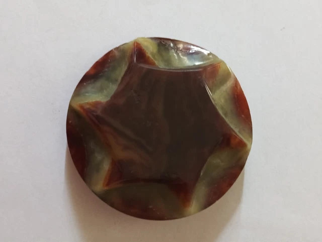 Bouton De Couture Vintage – Dôme Creusé Brun, Environ 1,8 Cm (Réf. 3538)