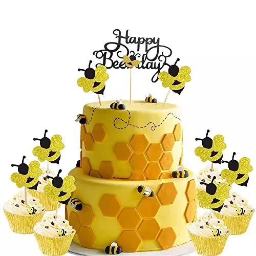 JAHEMU Ape Cake Topper Api Decorazione Torta Bee Cupcake Toppers per Baby (f5C)